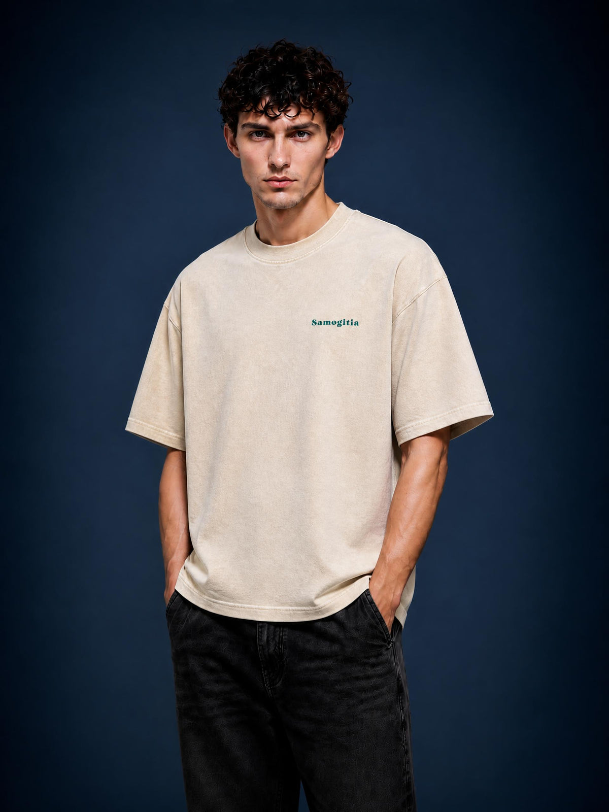 SAMOGITIA SNOW WASH BOXY T-SHIRT